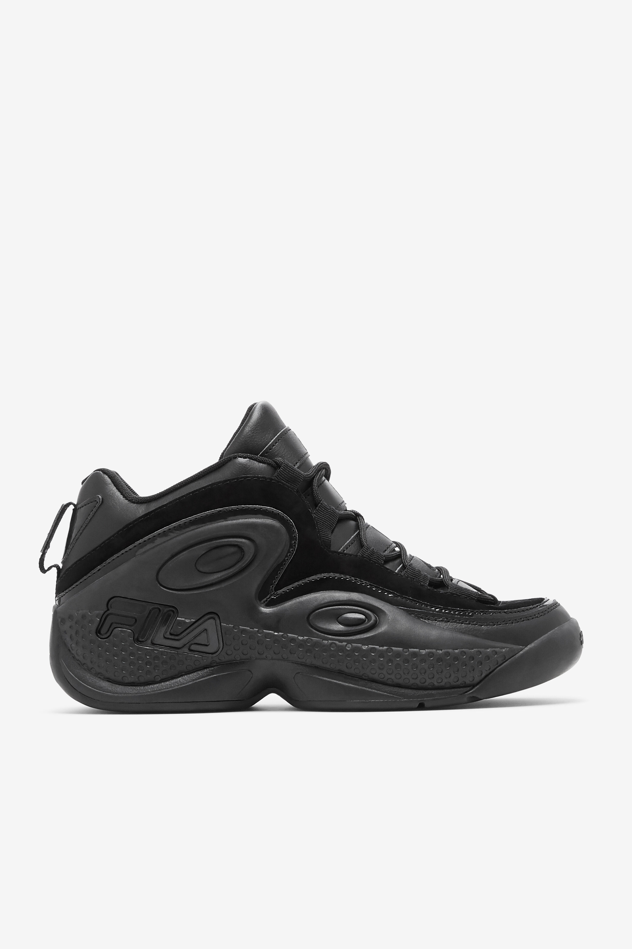 Grant Hill 3 All Black Basketball Shoes | Fila 1BM01358